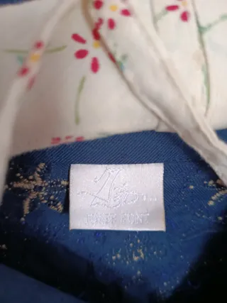 Vestido Josep Font azul bordado