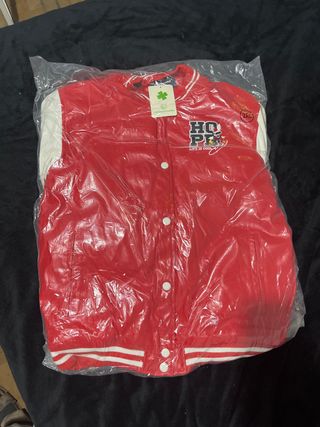 Chaqueta Letterman Roja y Blanca Talla XXL