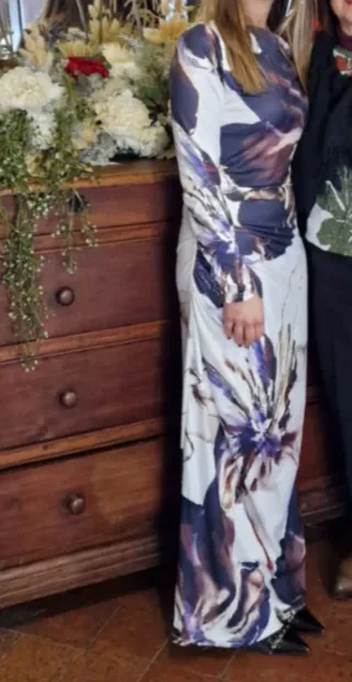 Vestito lungo fantasia floreale