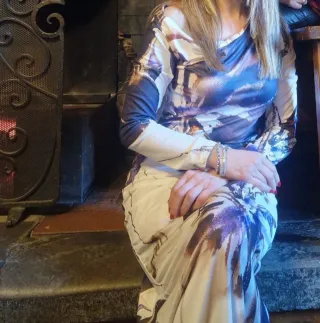 Vestito lungo fantasia floreale