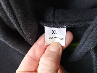 Sudadera Vans Negra con Capucha Talla Xl