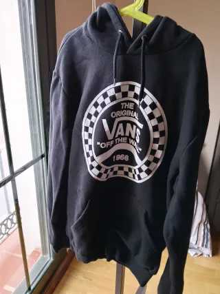 Sudadera Vans Negra con Capucha Talla Xl