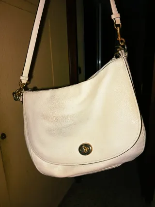 Bolso Coach Blanco Piel