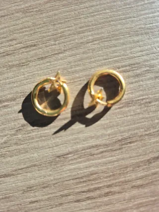 Pendientes Aristocrazy Aro Estrella Dorados