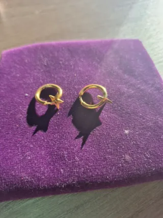 Pendientes Aristocrazy Aro Estrella Dorados