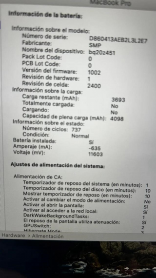 MacBook Pro 512GB 8GB RAM 2020 Intel Core i5