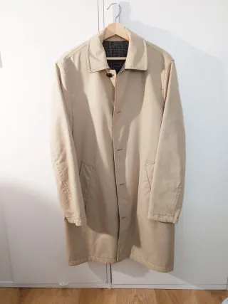 Gabardina Beige Reversible Nueva