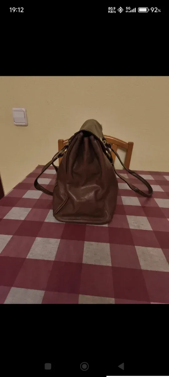 Bolso Adolfo Domínguez Cuero Marrón