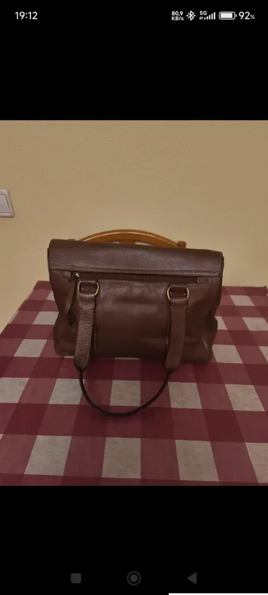 Bolso Adolfo Domínguez Cuero Marrón