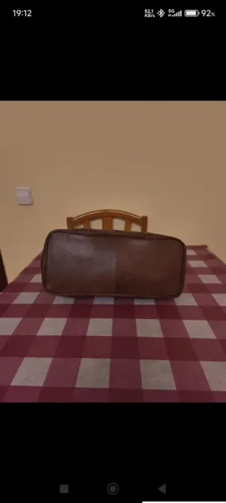 Bolso Adolfo Domínguez Cuero Marrón