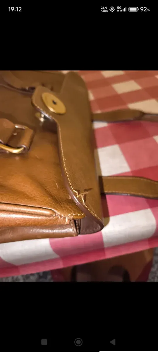 Bolso Adolfo Domínguez Cuero Marrón