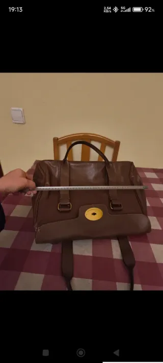 Bolso Adolfo Domínguez Cuero Marrón