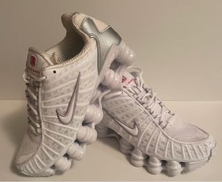 Zapatillas Nike Shox TI Mujer Blanco/Plata