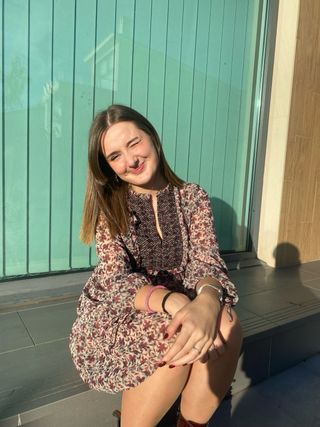 Vestido Zara floral manga larga