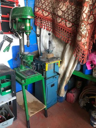 Taladro columna y tronzadora de aluminio