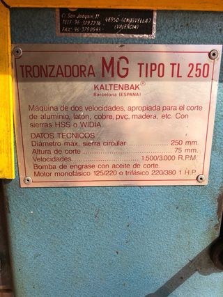 Taladro columna y tronzadora de aluminio