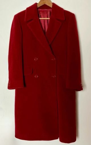 Cappotto rossi vintage, pura lana vergine