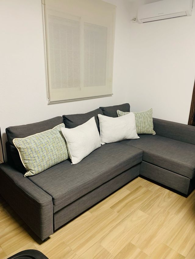 Divano letto chaise longue grigio