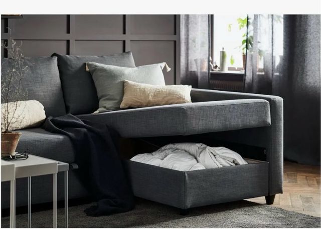 Divano letto chaise longue grigio