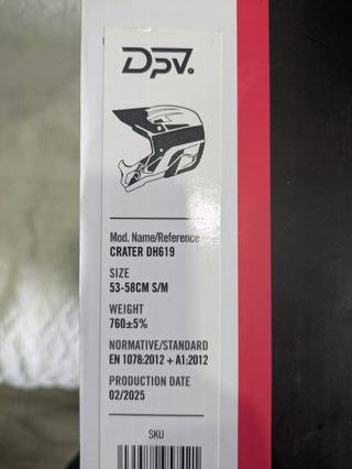 Capacete Integral DPV Crater Novo (S/M)