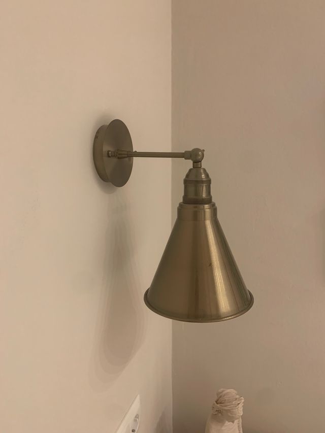 Apliques pared retro vintage metal dorado