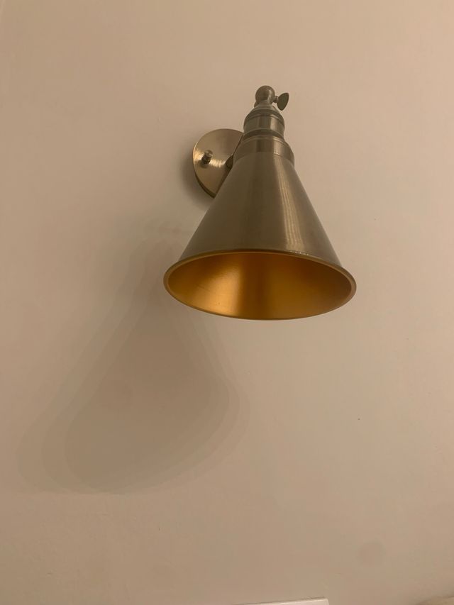 Apliques pared retro vintage metal dorado