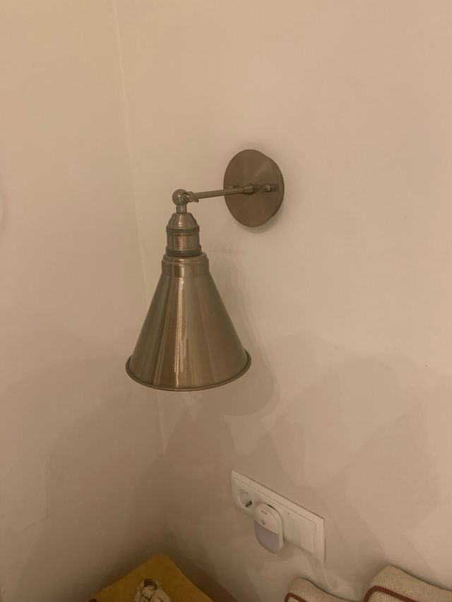 Apliques pared retro vintage metal dorado