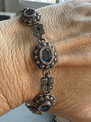 Pulsera plata y oro 18k