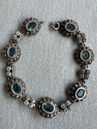 Pulsera plata y oro 18k