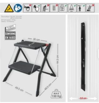 Escalera plegable 2 peldaños