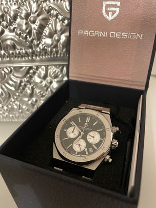 Reloj Pagani Design Cronógrafo Negro/Plata