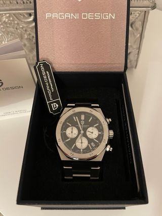 Reloj Pagani Design Cronógrafo Negro/Plata