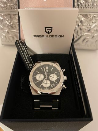 Reloj Pagani Design Cronógrafo Negro/Plata