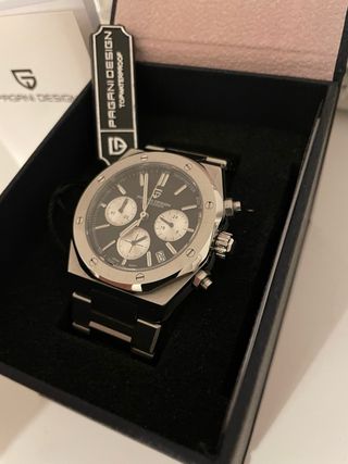 Reloj Pagani Design Cronógrafo Negro/Plata