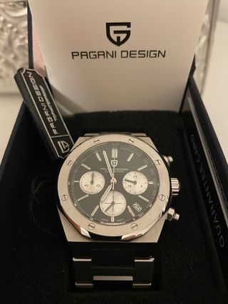 Reloj Pagani Design Cronógrafo Negro/Plata