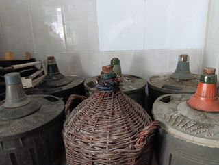 Antiche bottiglie di vino