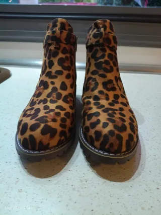 Botines con estampado de leopardo