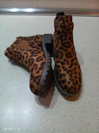 Botines con estampado de leopardo