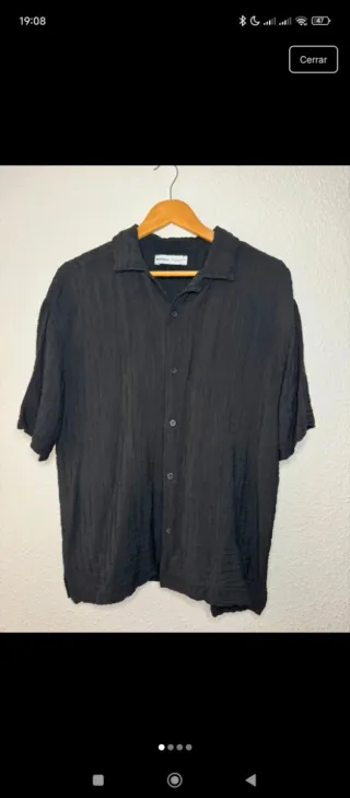 Camisa manga corta negra
