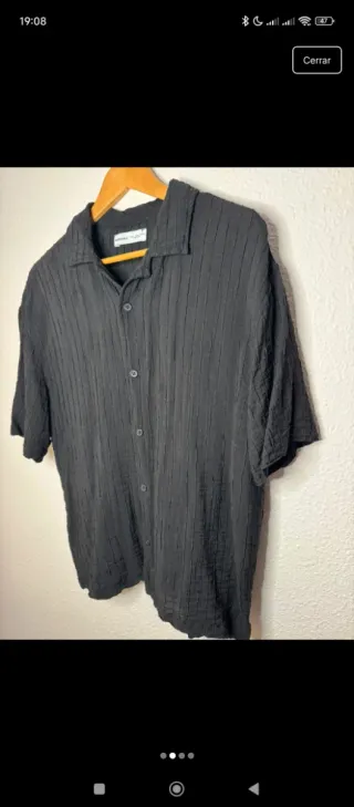 Camisa manga corta negra