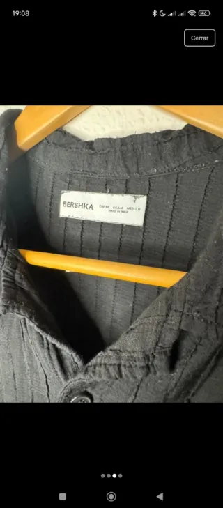 Camisa manga corta negra