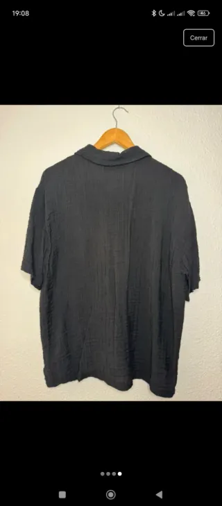 Camisa manga corta negra