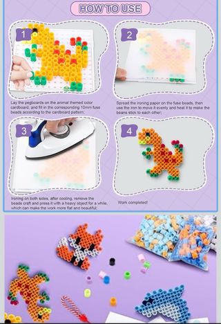 Pyssla Hama Beads - Tarro de colores