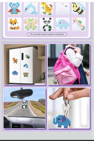 Pyssla Hama Beads - Tarro de colores