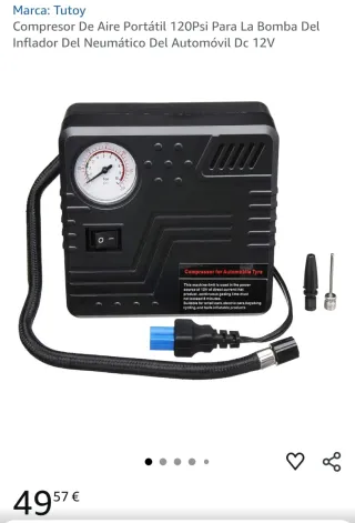 Inflador Neumáticos Portátil 120Psi DC 12V