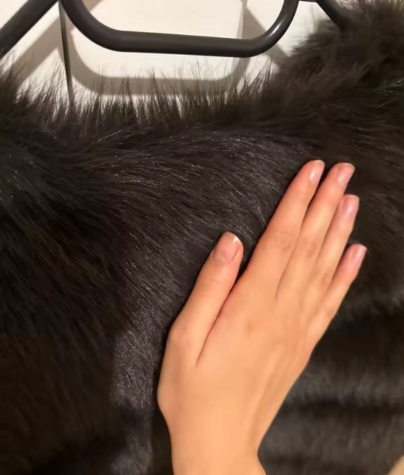 Abrigo Piel Sintética Negro