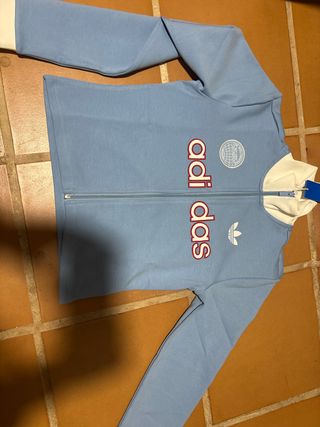 Sudadera Adidas Azul y Blanca