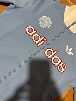 Sudadera Adidas Azul y Blanca