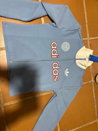 Sudadera Adidas Azul y Blanca