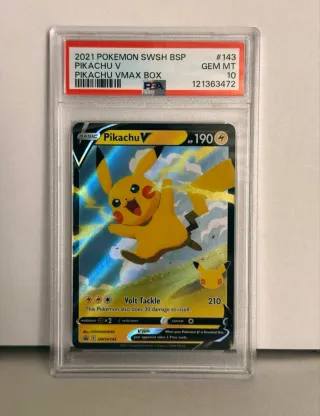 Pokemon Pikachu V SWSH 143 PSA 10
